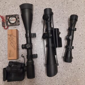 26-024-Rifle Scopes and hunting items