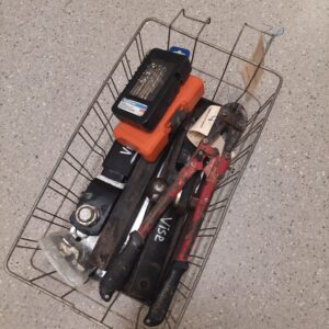 26-056- Basket trailer hitches and tools