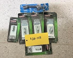 26-143 Fixed Staple Heavy Duty Hinge Hasp x5 & Door Holder