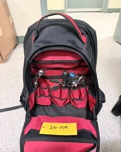 26-159 Milwaukee Pack Sack with Various tools