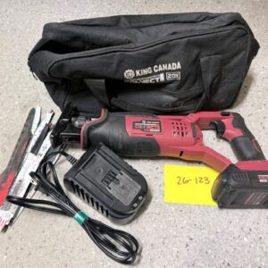 26-123 King Connect Sawzall w battery charger, battery & blades