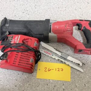 26-127 Milwaukee Sawzall with charger, no battery & blades