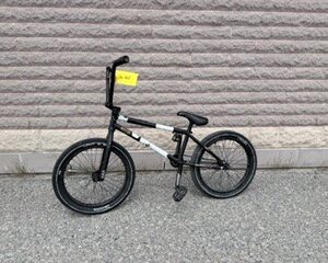 26-165 - Black & White BMX Bicycle w Vans Tires Adult Male