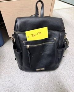 26-172 Poppy & Peonies Black Backpack