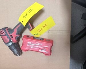 26-175 - Milwaukee Drill w drill bits no battery - Repost
