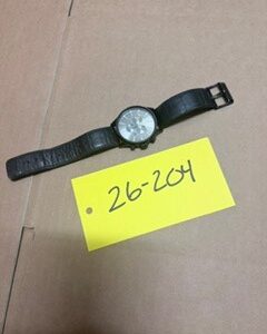 26-204 Nixon Chrome Wristwatch with Leather Strap